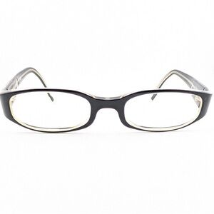 Prada Black Oval Shaped Unisex model VPR05E Eyeglasses Frames, Made In Italy